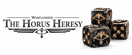 The Horus Heresy dice for Age of Darkness